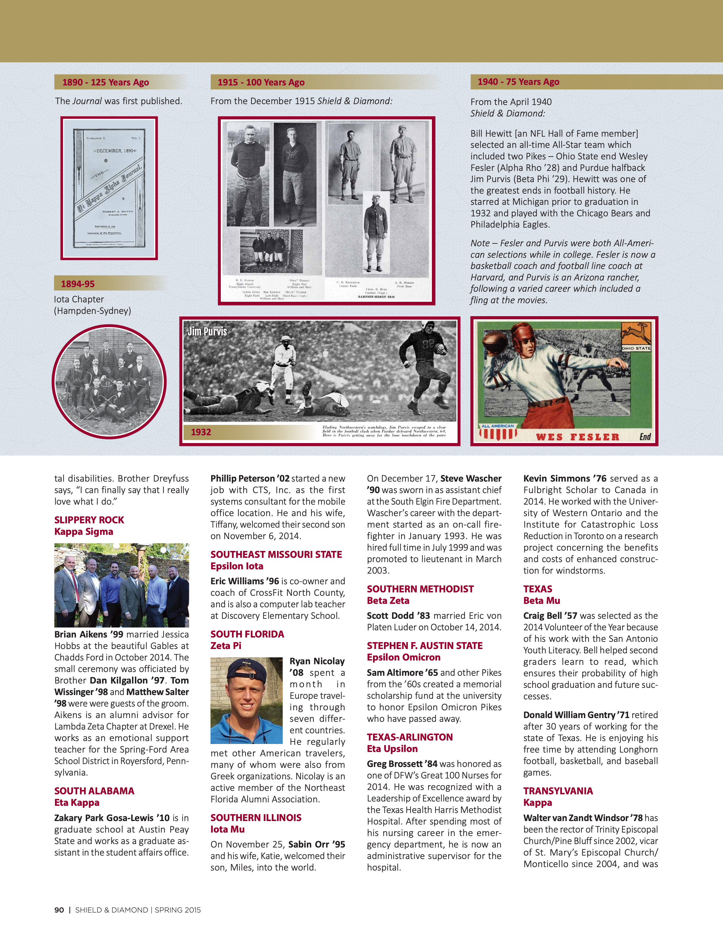 News of Bygone Days, Spring 2015